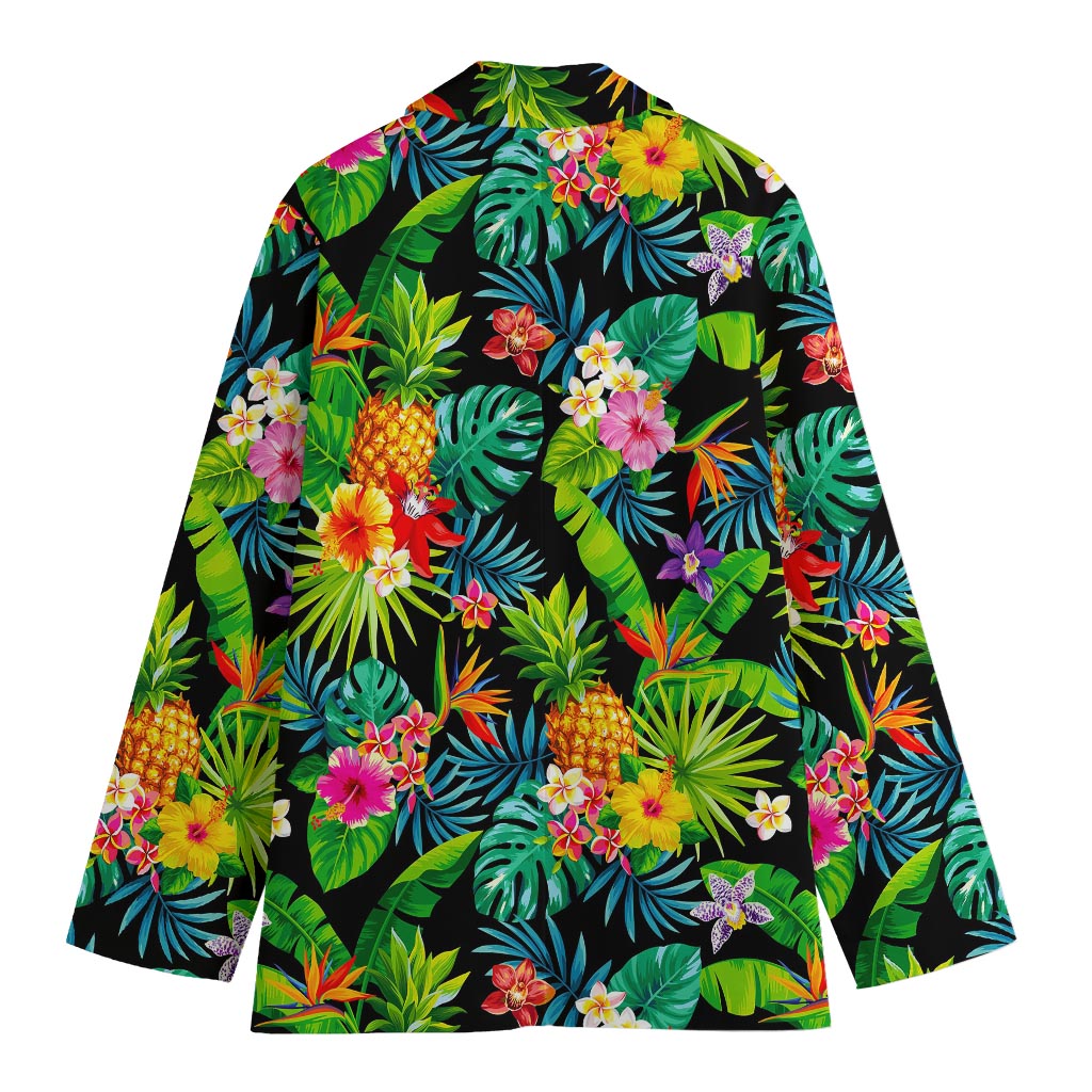 Aloha Hawaiian Tropical Pattern Print Women's Cotton Blazer
