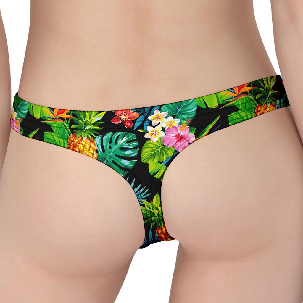 Aloha Hawaiian Tropical Pattern Print Women's Thong