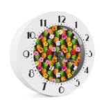 Aloha Hibiscus Pineapple Pattern Print Alarm Clock