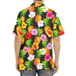 Aloha Hibiscus Pineapple Pattern Print Aloha Shirt