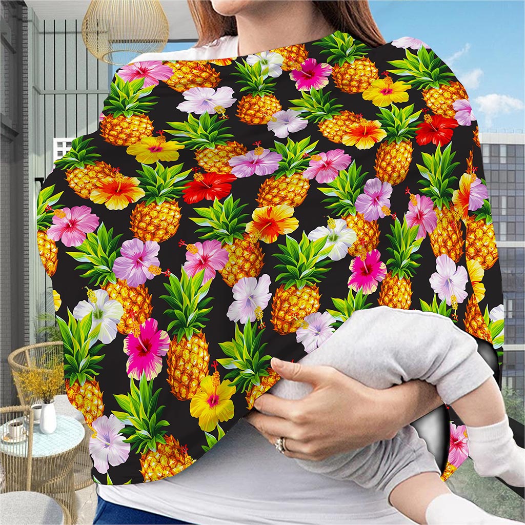 Aloha Hibiscus Pineapple Pattern Print Baby Seat Cover