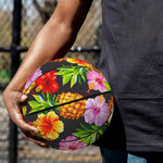 Aloha Hibiscus Pineapple Pattern Print Basketball