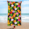 Aloha Hibiscus Pineapple Pattern Print Beach Towel