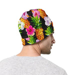 Aloha Hibiscus Pineapple Pattern Print Beanie