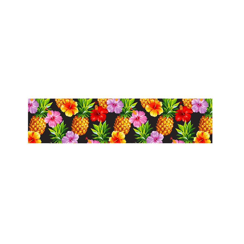 Aloha Hibiscus Pineapple Pattern Print Bed Runner