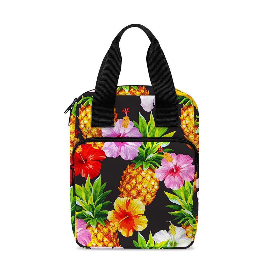Aloha Hibiscus Pineapple Pattern Print Bible Tote Bag