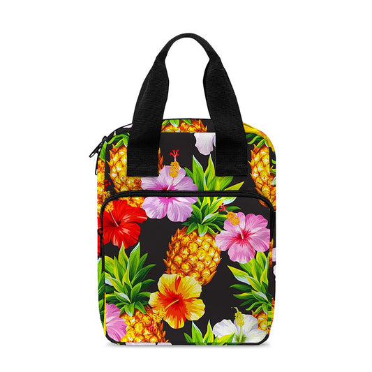 Aloha Hibiscus Pineapple Pattern Print Bible Tote Bag