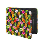 Aloha Hibiscus Pineapple Pattern Print Bifold Wallet