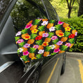 Aloha Hibiscus Pineapple Pattern Print Car Side Mirror Covers