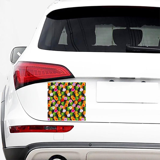 Aloha Hibiscus Pineapple Pattern Print Car Sticker