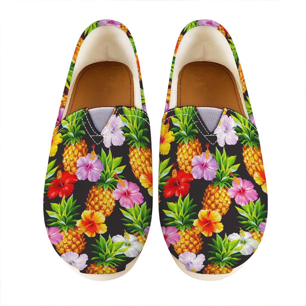 Aloha Hibiscus Pineapple Pattern Print Casual Shoes