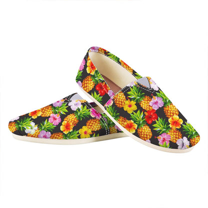 Aloha Hibiscus Pineapple Pattern Print Casual Shoes