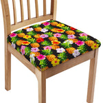 Aloha Hibiscus Pineapple Pattern Print Chair Cushion Cover