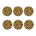 Aloha Hibiscus Pineapple Pattern Print Coaster Set