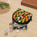 Aloha Hibiscus Pineapple Pattern Print Coin Purse
