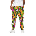 Aloha Hibiscus Pineapple Pattern Print Cotton Pants