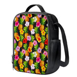 Aloha Hibiscus Pineapple Pattern Print Crossbody Lunch Bag