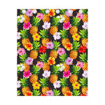 Aloha Hibiscus Pineapple Pattern Print Curtain