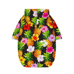 Aloha Hibiscus Pineapple Pattern Print Dog Zip Up Hoodie