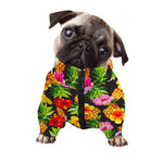 Aloha Hibiscus Pineapple Pattern Print Dog Zip Up Jacket