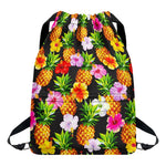 Aloha Hibiscus Pineapple Pattern Print Drawstring Backpack
