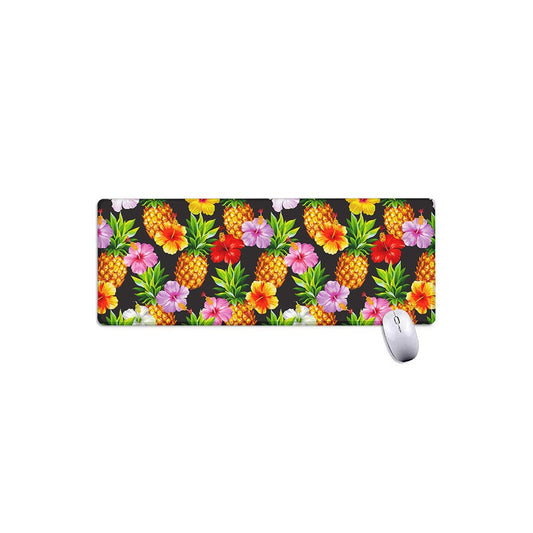 Aloha Hibiscus Pineapple Pattern Print Extended Mouse Pad