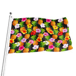 Aloha Hibiscus Pineapple Pattern Print Flag