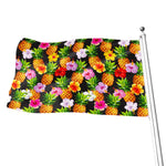 Aloha Hibiscus Pineapple Pattern Print Flag