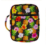 Aloha Hibiscus Pineapple Pattern Print Front Pocket Bible Bag