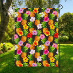 Aloha Hibiscus Pineapple Pattern Print Garden Flag
