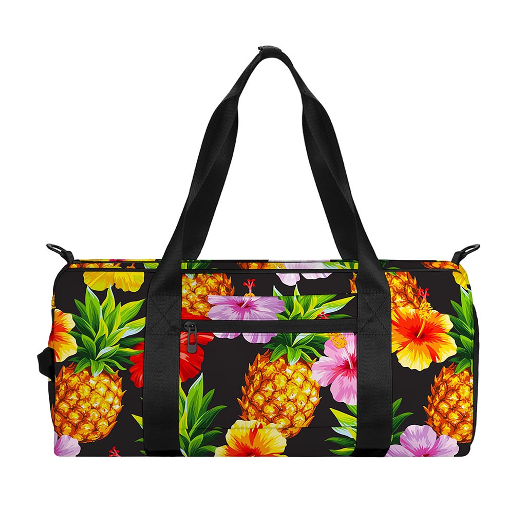 Aloha Hibiscus Pineapple Pattern Print Gym Bag