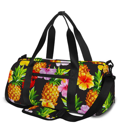 Aloha Hibiscus Pineapple Pattern Print Gym Bag