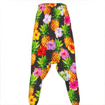 Aloha Hibiscus Pineapple Pattern Print Hammer Pants