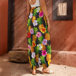Aloha Hibiscus Pineapple Pattern Print Harem Pants