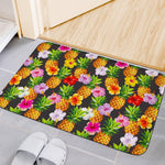 Aloha Hibiscus Pineapple Pattern Print Indoor Door Mat