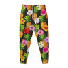 Aloha Hibiscus Pineapple Pattern Print Jogger Pants