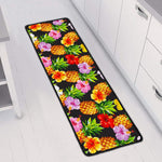 Aloha Hibiscus Pineapple Pattern Print Long Kitchen Mat