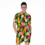 Aloha Hibiscus Pineapple Pattern Print Men's Rompers