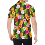 Aloha Hibiscus Pineapple Pattern Print Men's Shirt