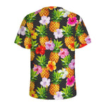 Aloha Hibiscus Pineapple Pattern Print Men's Sports T-Shirt