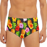 Aloha Hibiscus Pineapple Pattern Print Men's Triangle Swim Briefs