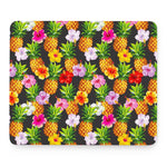 Aloha Hibiscus Pineapple Pattern Print Mouse Pad
