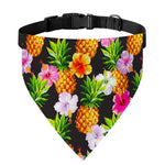 Aloha Hibiscus Pineapple Pattern Print Over The Collar Dog Bandana