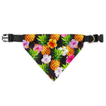 Aloha Hibiscus Pineapple Pattern Print Over The Collar Dog Bandana