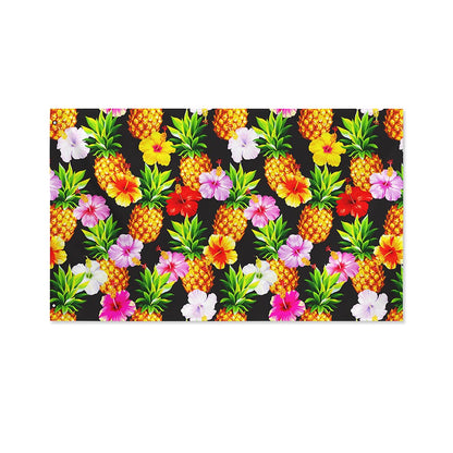 Aloha Hibiscus Pineapple Pattern Print Polyester Flag