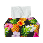 Aloha Hibiscus Pineapple Pattern Print Rectangle Tissue Box Cover