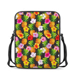 Aloha Hibiscus Pineapple Pattern Print Rectangular Crossbody Bag