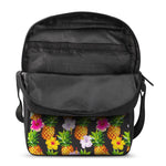 Aloha Hibiscus Pineapple Pattern Print Rectangular Crossbody Bag