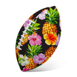 Aloha Hibiscus Pineapple Pattern Print Rugby Ball