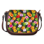 Aloha Hibiscus Pineapple Pattern Print Saddle Bag